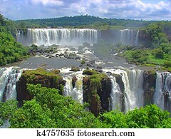 Huge Iguazu waterfalls Huge Iguazu waterfalls
