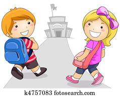 Kids Going to School Kids Going to School