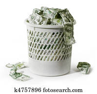 Rubbish with dollars