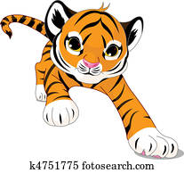 Running baby tiger Running baby tiger