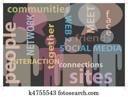 人們, 社會, 媒介, 网絡, 通訊, 演說