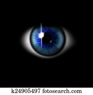 3d blue eye on black background 3d blue eye on black background