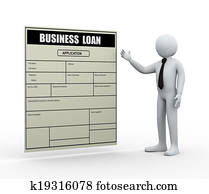 3d man and business loan application