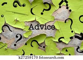 Advice and questions marks