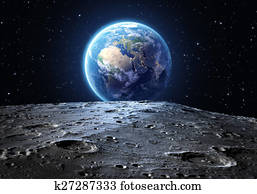 blue earth seen from the moon blue earth seen from the moon