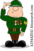 Cartoon Soldier Saluting Cartoon Soldier Saluting
