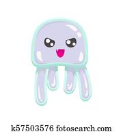 Chibi angry box jellyfish Chibi angry box jellyfish