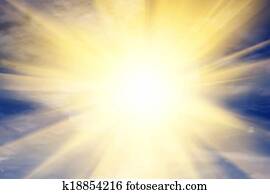 explosion, licht, gegen, himmel, sun., religion, gott, providence.