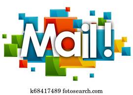 mail word in rectangles background mail word in rectangles background