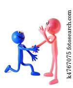 matrimonio, propuesta, por, ben, d., hombre