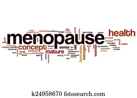 menopausia, palabra, nube