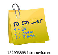 so many thing to do list illustration memo post