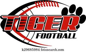 tiger, football tiger, football
