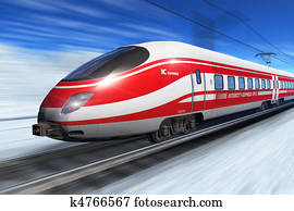 겨울, 고속도 기차