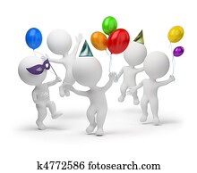 3d, קטן, אנשים, -, חופשה