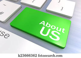 Computer keyboard with a About Us Concept Computer keyboard with a About Us Concept