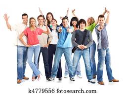 Happy funny people