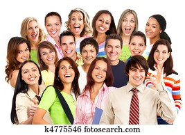 Happy smiling people