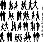 אנשים הולכים