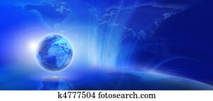 藍色, 網際網路, 背景, (global, 以及, 通訊, concept)