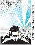 DJ blue background DJ blue background