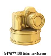 Photography Camera Trophy Award Isolated Photography Camera Trophy Award Isolated