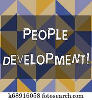 Text sign showing People Development. Conceptual photo Encouraging employees to acquire new or advanced skills 3D Formation of Geometric Shapes Creating Cubes and Blocks with Perspective.