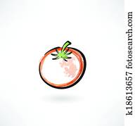 tomato grunge icon tomato grunge icon