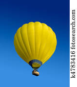 Yellow hot air balloon