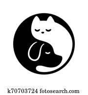 חתול, כלב, ינג של ין