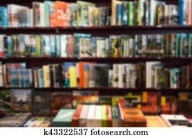 Bookstore blur background with miscellaneous books shelf Bookstore blur background with miscellaneous books shelf