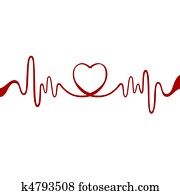 corazón, de, cinta roja