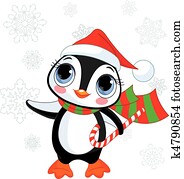 Cute Christmas penguin Cute Christmas penguin