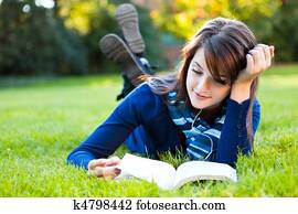 gemischtrassig, student, studieren