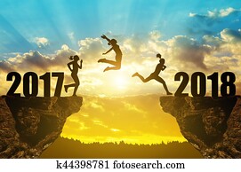 Girls jump to the New Year 2018 Girls jump to the New Year 2018