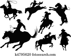 vaqueiros, silhuetas