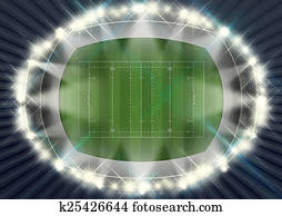 ラグビー 競技場 夜 イラスト K Fotosearch
