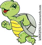 executando, tartaruga