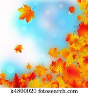 Falling fall leaves. Falling fall leaves.