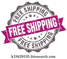 Free shipping violet grunge retro vintage isolated seal Free shipping violet grunge retro vintage isolated seal