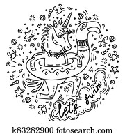 lets, simma, enhörning