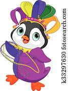 mardi gras, pingüim