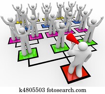 Rallying the Troops - Leader with Bullhorn - Org Chart Rallying the Troops - Leader with Bullhorn - Org Chart