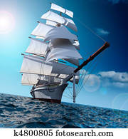 Sailing ship at sea Sailing ship at sea