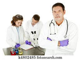 Serious Doctor in Laboratory