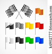 set of sport flags set of sport flags