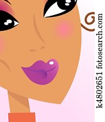 verward, vrouw, met, vraag