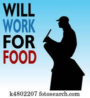 Will Work For Food Homeless Man Will Work For Food Homeless Man