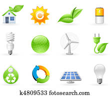 אקולוגיה, ו, ירוק, אנרגיה, איקון, קבע