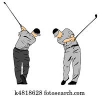 ゴルフスイング イラスト K Fotosearch